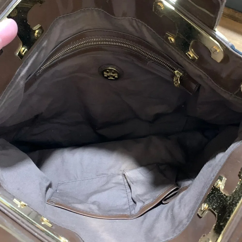 Tory Burch Brown and Black Tote